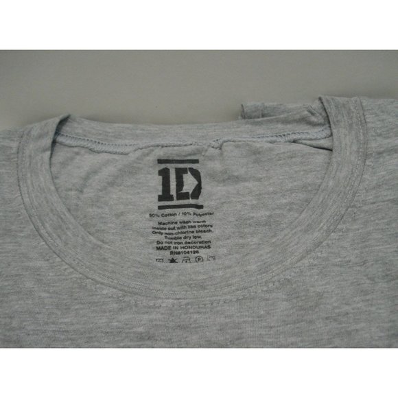 One Direction 1D Liam Standing Pose Grey Skinny Fit T-Shirt Junior Size Large - Picture 5 of 8